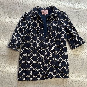 Juicy Couture Navy and White Patterned Jacket